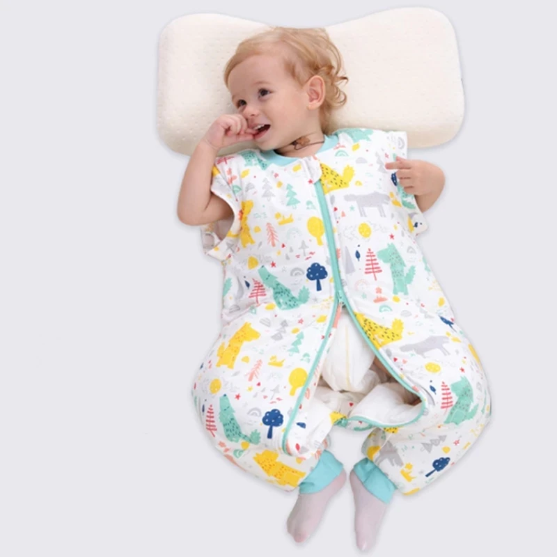 HappyFlute Cotton Sleeping Bag Long Sleeve Winter Cartoon Split Leg Baby Thick Cloth Fit 0~6 Year Baby