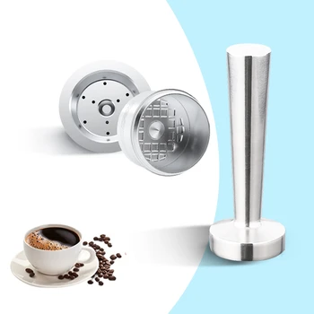 

Reusable Coffee Filters For Caffitaly K-fee Tchibo Cafissimo Classic Stainless Steel Refillable Cafe Capsule Pod Tamper