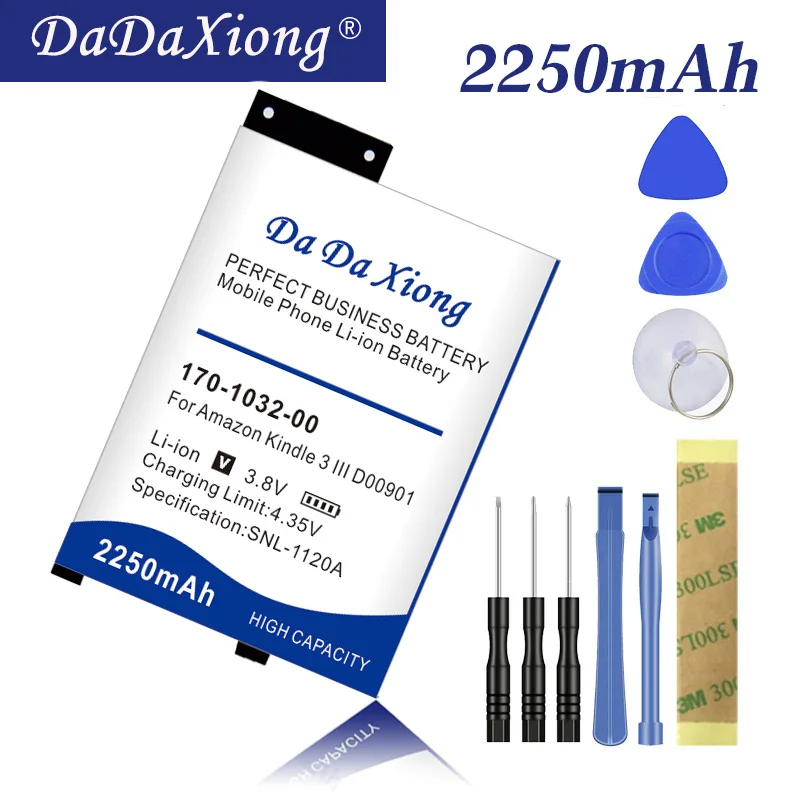 

Mobile Phone Battery Backup for Amazon Kindle 3 Keyboard eReader D00901 GP-S10-346392-0100 170-1032-00 S11GTSF01A
