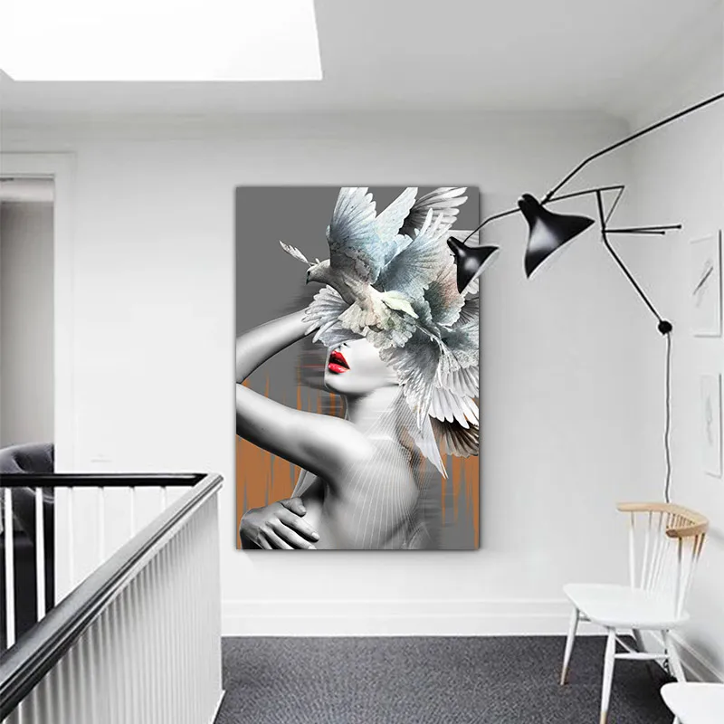 

Стиль Пост Модерн, картины с изображением фигур людей холсты живопись напечатанных индивидуальных рисунок «сделай сам» из цельного дерева framd ООН framde украшения стены различных