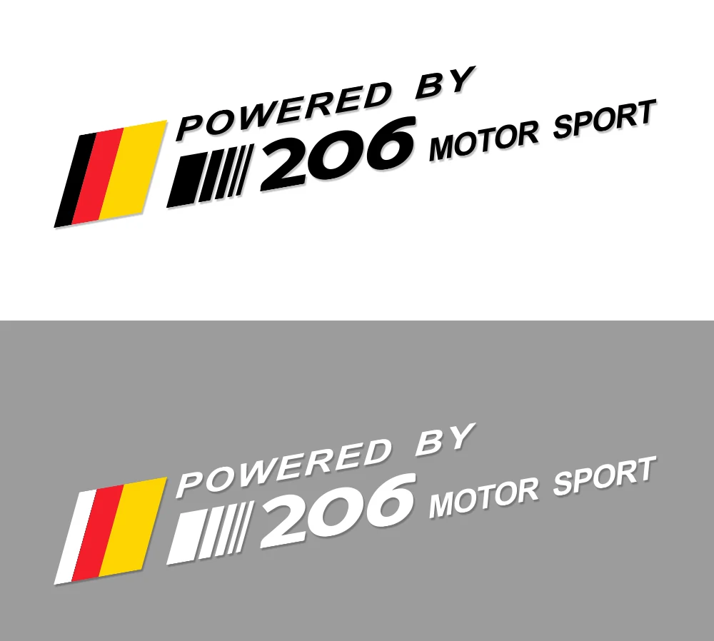 2PCS Auto Motor Sport Decoration Car Door Side Reflective Waterproof Stickers Decals For Peugeot 206 Car Vinyl PVC Accessories (7)