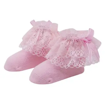 

Winter Autumn Baby Socks Cute Lace Flower Bows Newborn Baby Girl Socks Cotton Princess Girls Socks