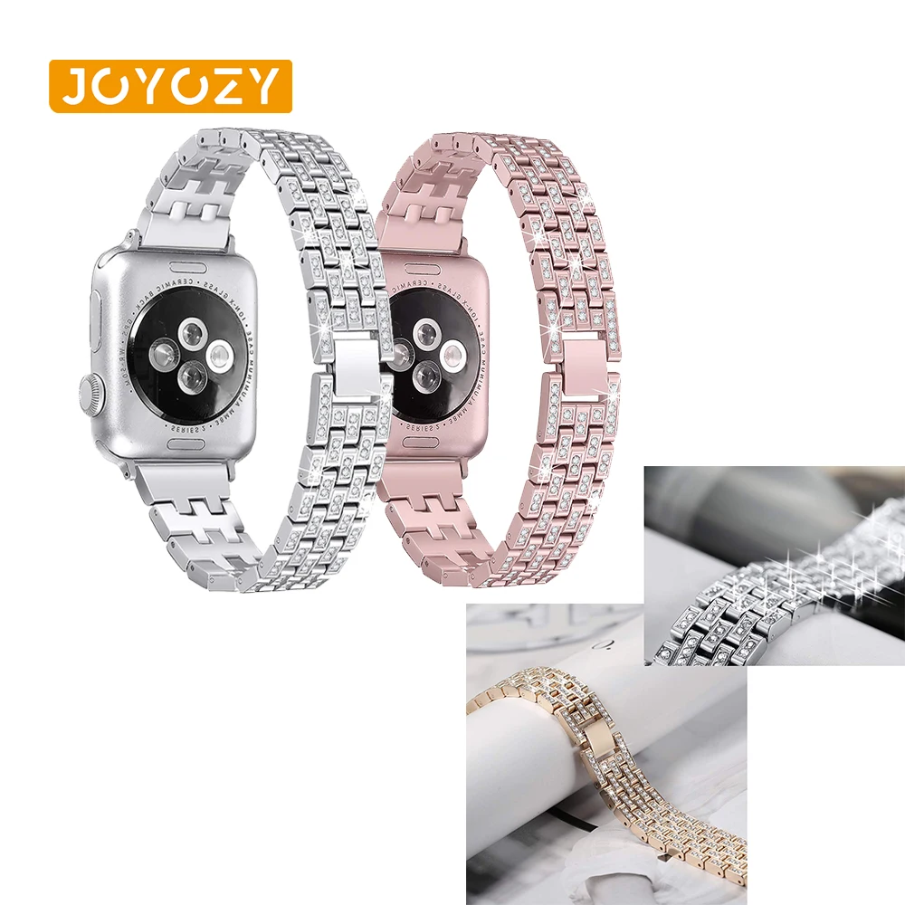 Браслет Joyozy из нержавеющей стали для Apple Watch band 4/3/2/1 Женские аксессуары 38 мм/42 мм/40