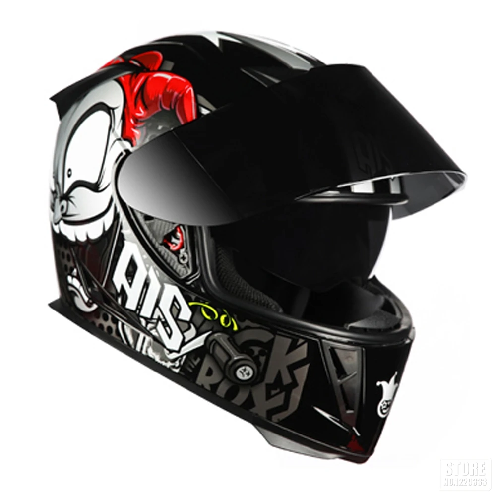 AIS мотоциклетный шлем Casco Moto с двойным козырьком Moto шлем с открытым лицом для мотокросса модульный мотоциклетный шлем Capacete 9 цветов