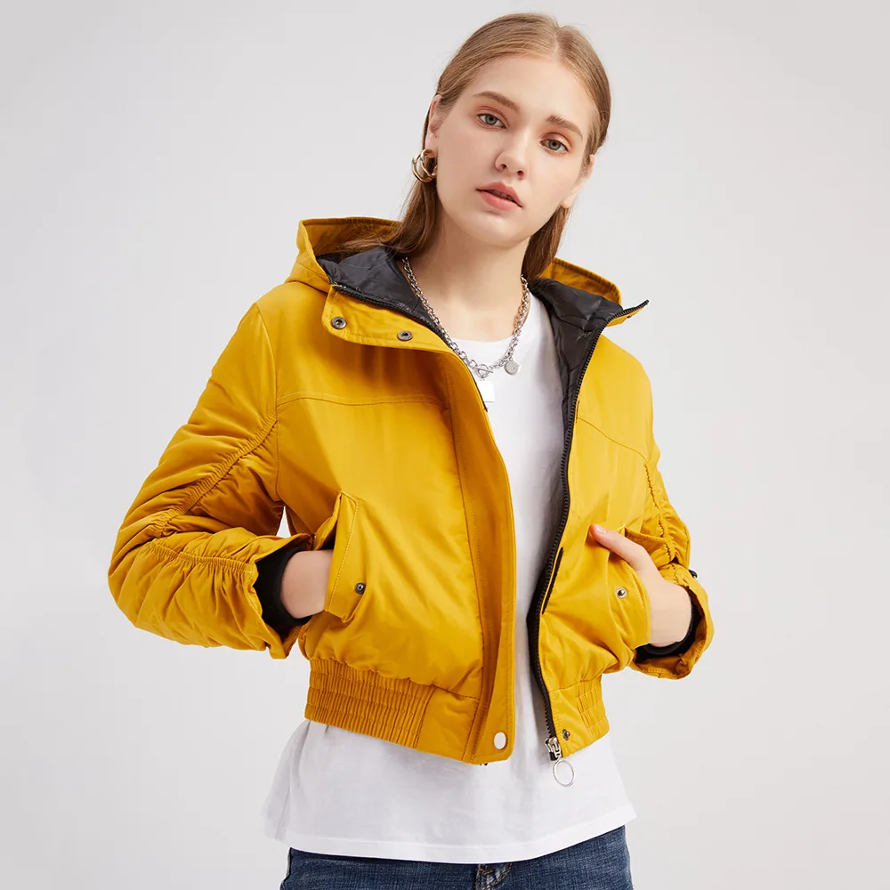 Oversize Cropped Bomber Jacket Women 