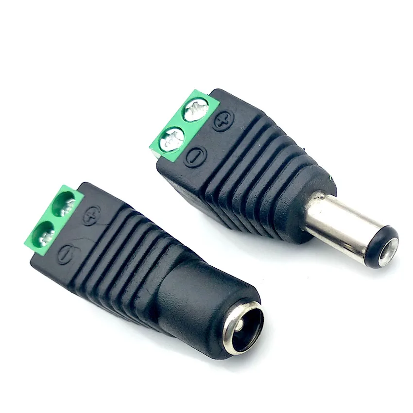 

5 Set CCTV Cameras 2.1mm x 5.5mm Female Male DC Power Plug Adapter DC Power Female Plug Jack Adapter Connector Male Plug Socket