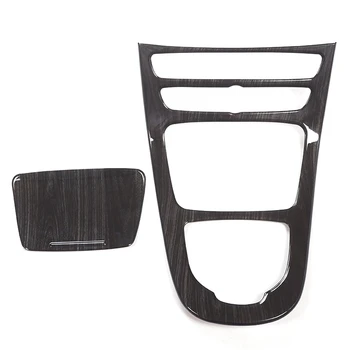 

2Pcs Console Gear Panel Frame Console Gear Shift Panel Cover Trim for Mercedes Benz E-Class W213 2016 2017 2018
