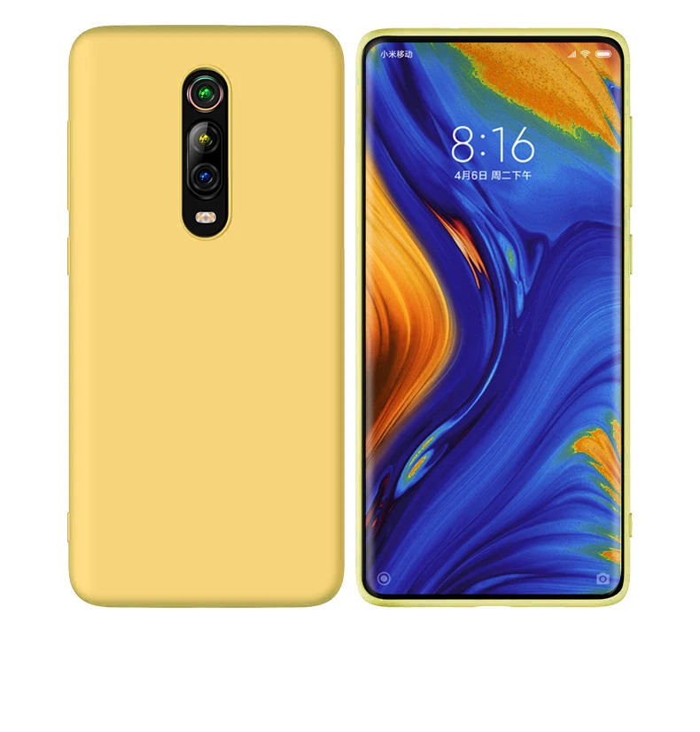 Чехол для XiaoMi RedMi K20 K 20 7 Note 7 Pro 7A Mi 9T Mi9T Pro Mi 9 SE A3 Модный чехол Мягкий противоударный чехол из жидкого силикона и ТПУ - Цвет: Цвет: желтый