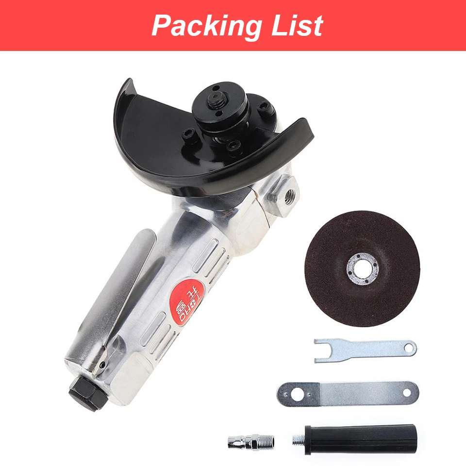 4 Inch Pneumatic Polisher Air Angle Grinder Mini High-speed Sliver/Blue for Machine Polished / Grinding / Cutting Pneumatic Tool 4