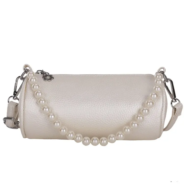 Female 2021 pearl bag messenger little fairy bag shoulder sleeve messenger shoulder bag female wild pencil case small coin purse