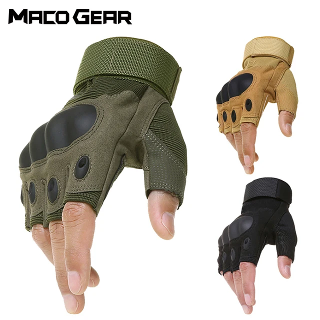 US $4.91 Outdoor Tactical Fingerless Gloves Military Army Shooting Hiking Hunting Climbing Cycling Gym Ridin