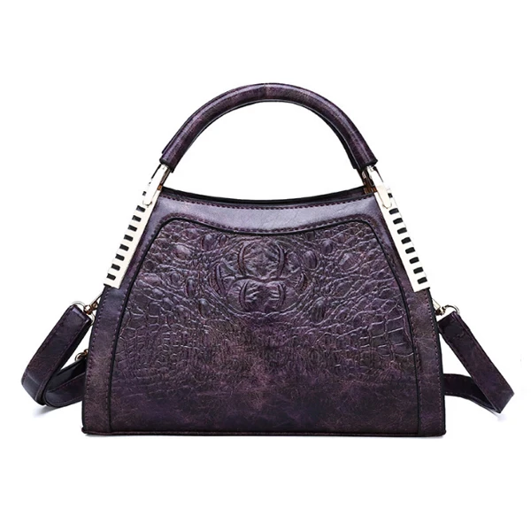 Новые сумки через плечо, повседневная сумка-тоут, дизайнерские сумки, высококачественные кожаные роскошные сумки через плечо для женщин - Цвет: Purple