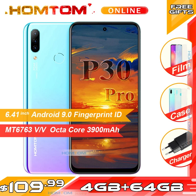 HOMTOM P30 Pro 4GB RAM 64GB ROM Octa Core Mobile Phone 6.41 inch Full Display 13MP Rear Camera Smartphone Fingerprint
HOMTOM P30 Pro 4GB RAM 64GB ROM Octa Core Mobile Phone 6.41 inch Full Display 13MP Rear Camera Smartphone Fingerprint