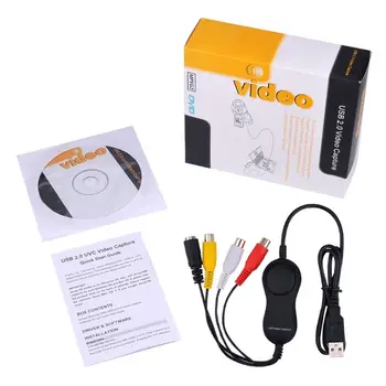 

USB Audio Video Recording Card UVC Video Capture Convert Analog Video Audio to Digital format for X BOX VHS PS3