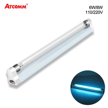 

6W 8W UV T5 Germicidal Tube Light Bulb 110V 220V Ozone UVC Ultraviolet Disinfection Lamp For Kitchen Bedroom Sterilizing