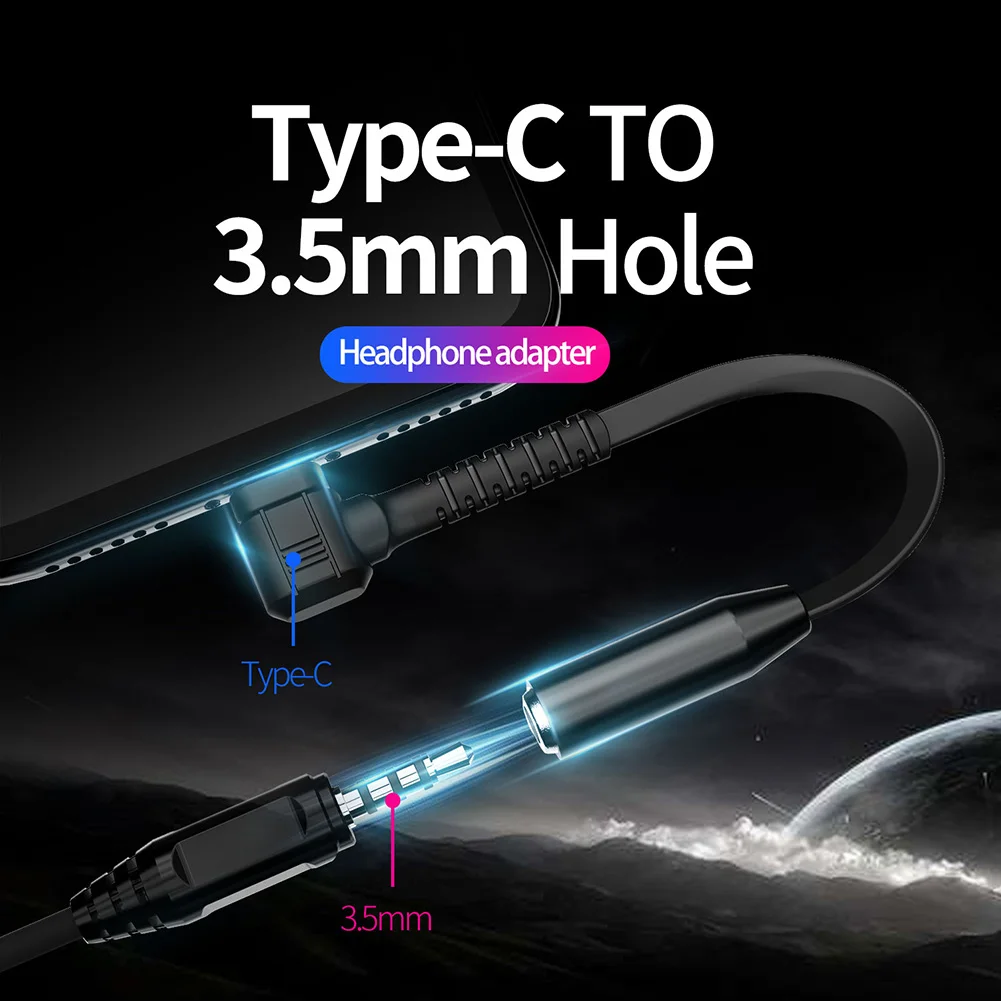Новинка аудиокабель с разъемом для наушников типа c на 3 5 мм AUX USB C адаптер Huawei V30 p30