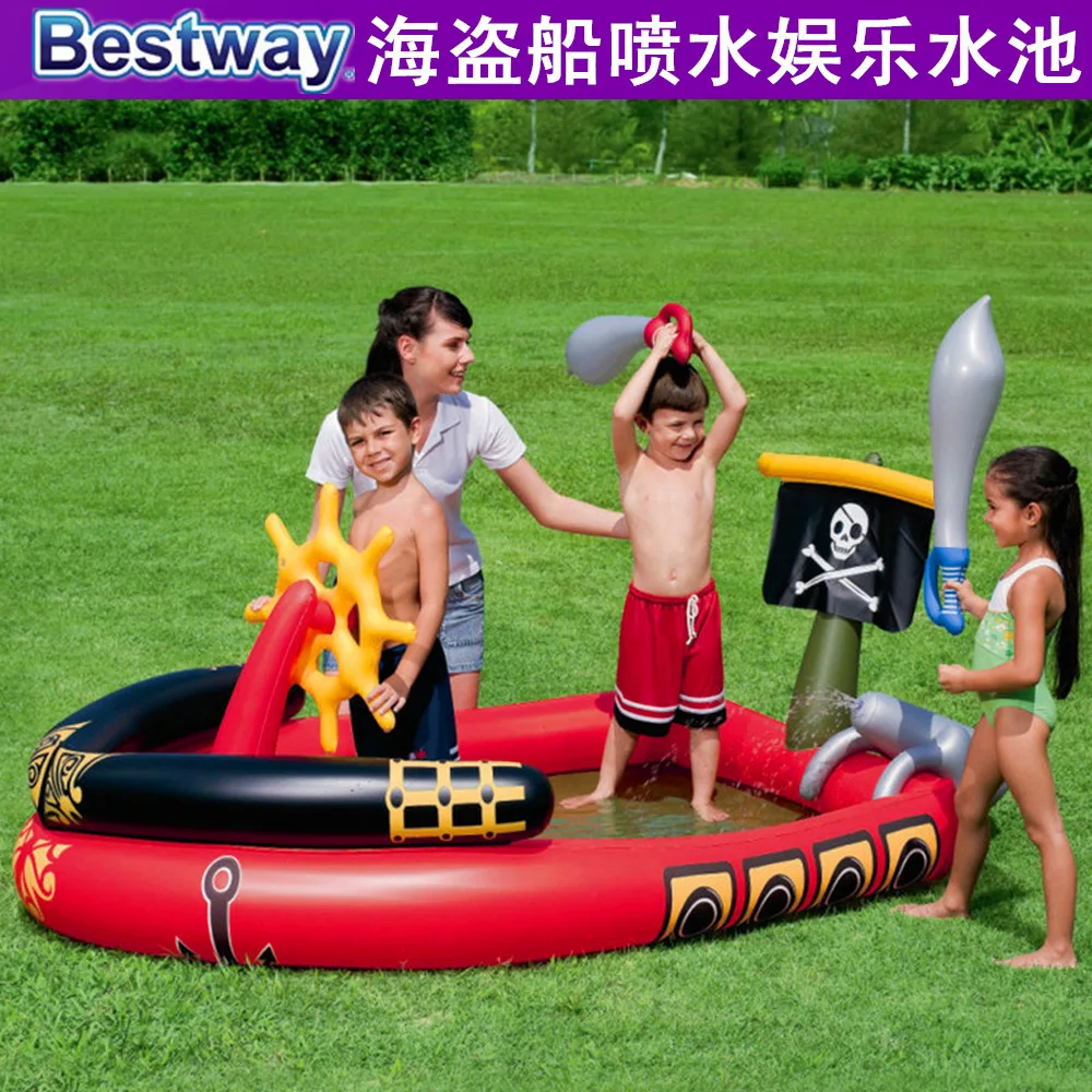 

Bestway53041 Pirate Ship Swimming Pool Inflatable Oceans Ball Pool Infant Play Infants Children Swimming Pool