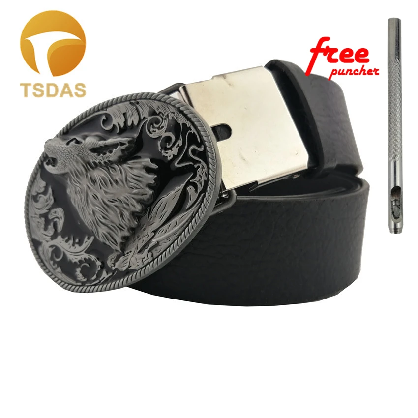 Zinc Alloy Animal Belt Buckle For Men Jean's accessories Wolf Suitable 4cm Width Drop Shipping|belt buckle|animal belt bucklesbuckles for belts |