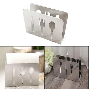 

Stainless Steel Napkin Holder Paper Case Boxes Tissue Rack Dispenser Organizer Kitchen Dining Container Table Decor