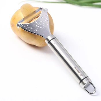 

AMINNO Stainless Steel Peeler Zester for Potato Carrot Fruits Multifunctional Kitchen Tools, Non-slip Handle