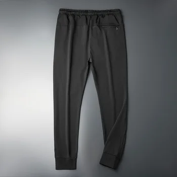 

Men's casual pants autumn and winter plus velvet sports pants knitted trousers new style trousers straight pants