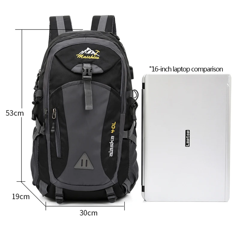 40L Waterproof Men's bag for Male Backpack Travel Sport bag pack Outdoor Unisex Mountaineering Hiking Climbing Camping Bagpacks
