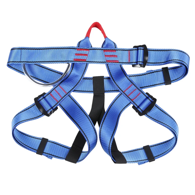 

Outdoor Climbing Mountain Climbing Fall Protection Seat Belt Rappelling Half Body High Altitude Insurance Belt Seat Belt Blue