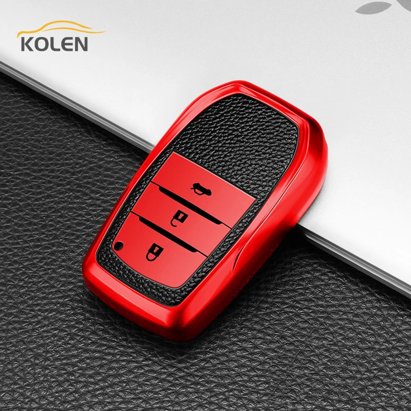 Leather TPU Car Smart Key Cover Case For Toyota Rav4 Corolla Altis Fortuner Camry Land Cruiser 200 Aygo CHR Protector Shell Fob - Hc886835c8cde48ceaebac8d7b1e87ef19
