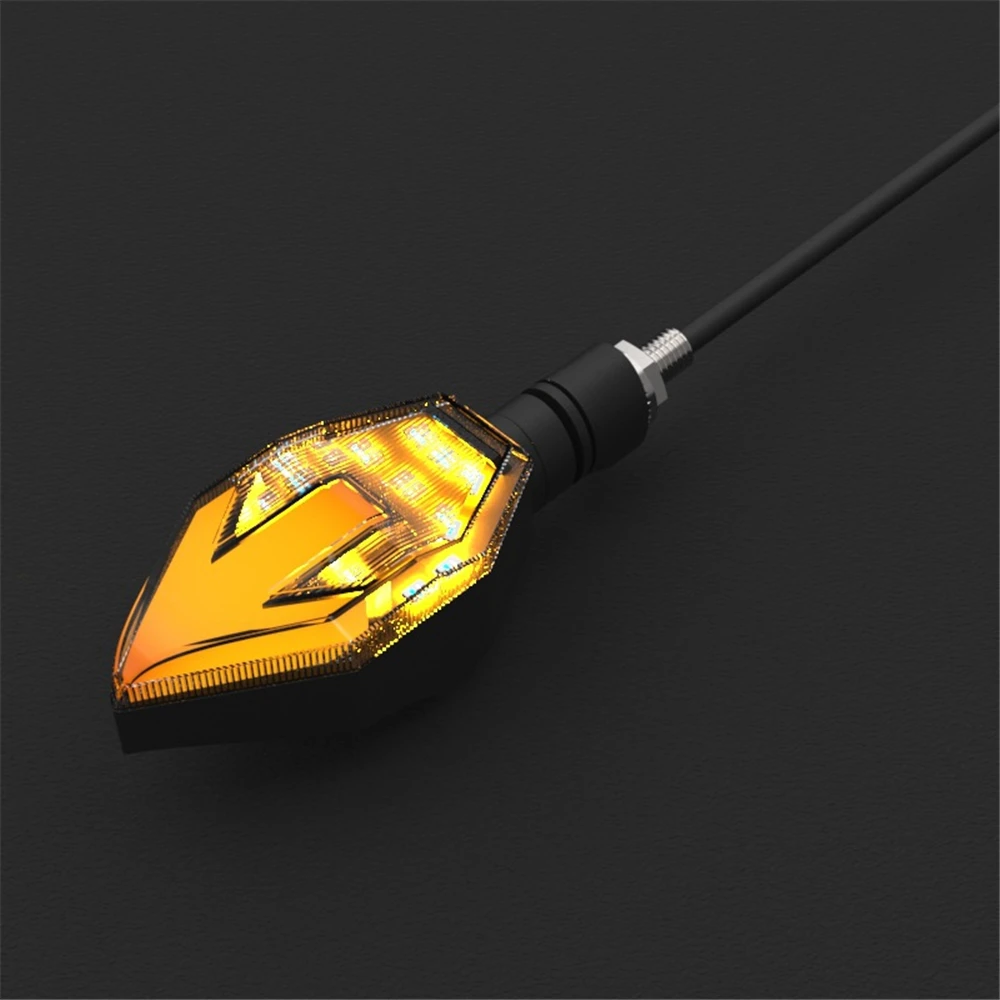 2pcs Amber Универсальный 2 шт. мотоцикл светодиодный поворотник огни модифицированное направление стрелки свет поворотные фары декоративные 12 В мигающие мигалки - Цвет: 2pcs Amber