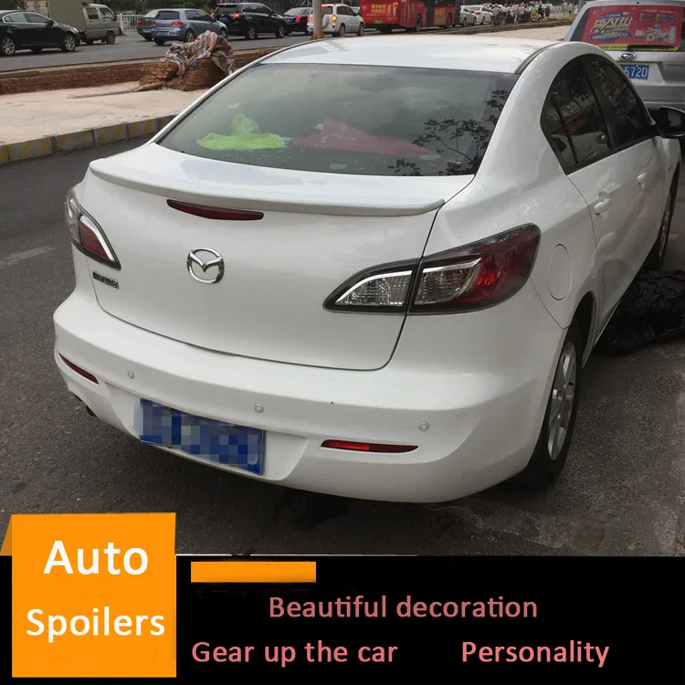 Спойлер для Mazda 3 спортивный спойлер из АБС пластика заднего крыла автомобиля 2011