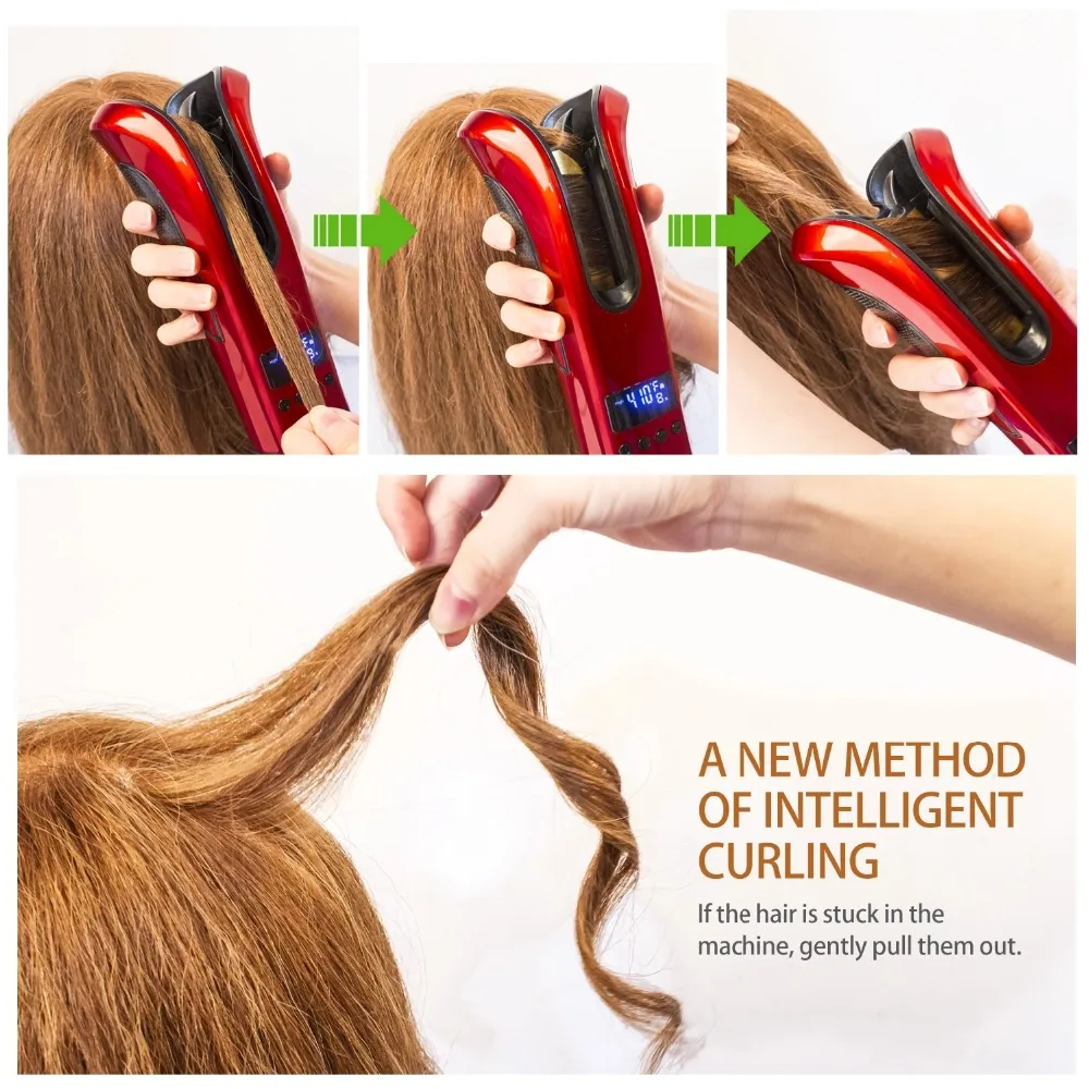 Новейший светодиодный автоматический щипцы для завивки волос в форме розы, легкий светодиодный щипцы для завивки волос, быстрый нагрев, профессиональный инструмент для укладки волос