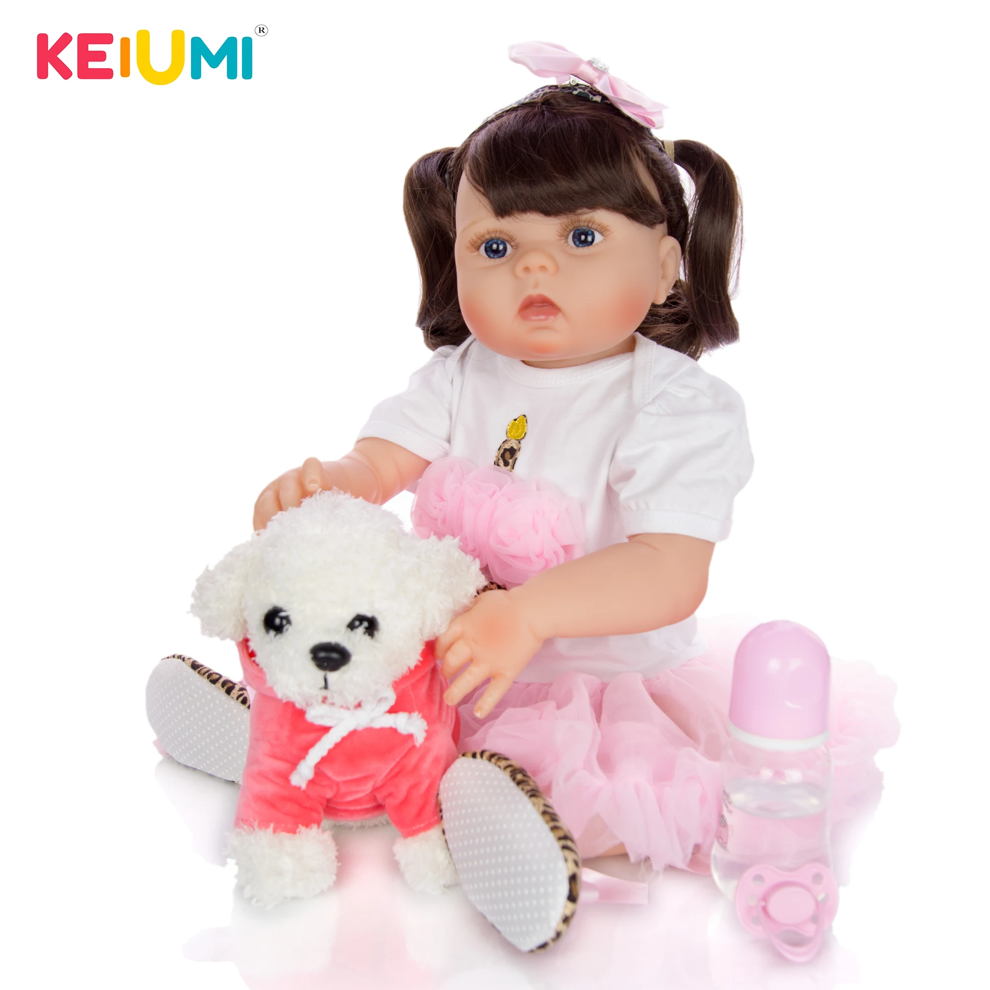 KEIUMI Handmade Ethnic 22 inch 55 cm Boneca Reborn Dolls Vinyl Silicone Menina Kids Playmates Birthday Gifts | Игрушки и хобби