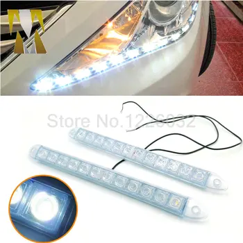 

Waterproof Silicone flexible 2*12LED Daytime running lights DRL lamps, daytime driving light
