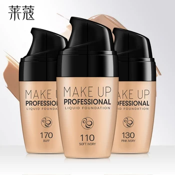 

LAIKOU Nude Full Coverage Liquid Foundation Waterproof Concealing Cream Brighten Skin Tone Makeup Lasting Face Base Foundation