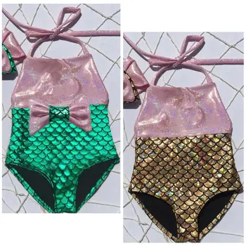 

PUDCOCO Toddler Kids Baby Girl Mermaid Swimwear Bow Bikini Swimsuit Swimming Costume