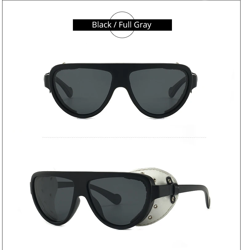 Ralferty солнцезащитные очки в стиле ретро, стимпанк Мужские поляризационные женские классные готические панк кожа с заклепками рейверская Праздничная очки винтажные солнцезащитные очки C0089