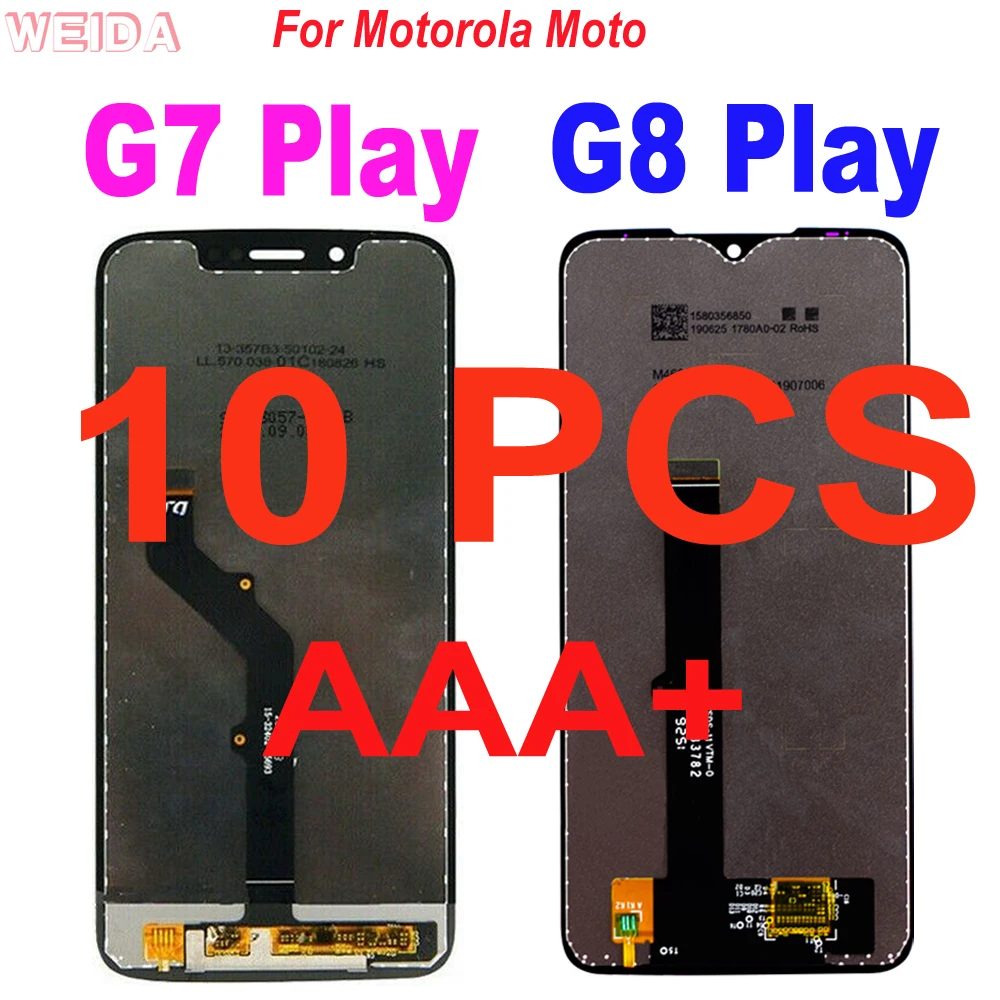 10 шт. AAA + дисплей для Motorola Moto G7 Play LCD xtчила G8 XT2015 жк сенсорный экран дигитайзер в сборе замена|Экраны мобильных