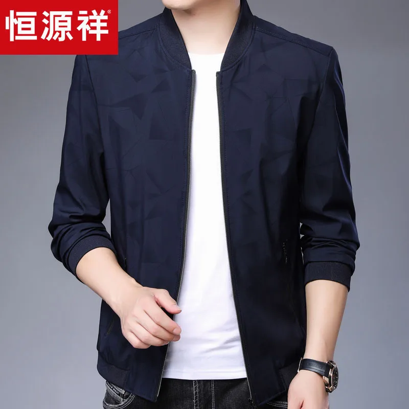

HYX Genuine Product New Style Men'S Wear Thin Jacket Baseball Collar Autumn Casual Trend Jacket Coat Loose-Fit