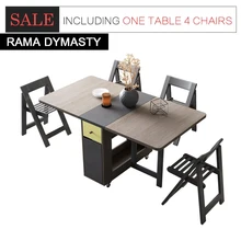 Fashion folding dining table furniture yemek masasi multifunctional rectangle dining table with 4 chairs