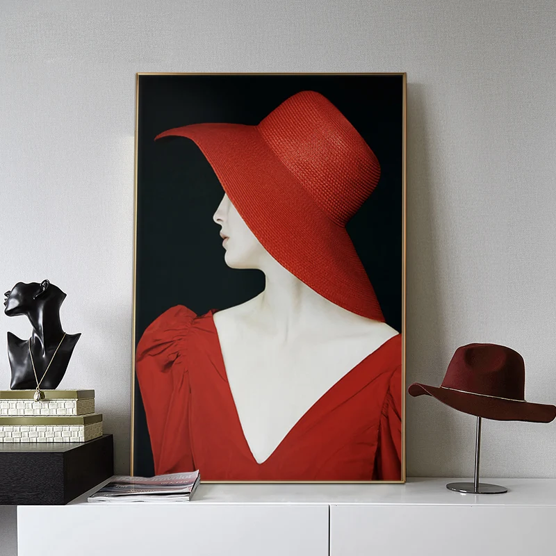 Fashion-Girl-Illustration-Wall-Art-Canvas-Painting-Minimalist-Art-Nordic-Posters-And-Prints-Wall-Pictures-For