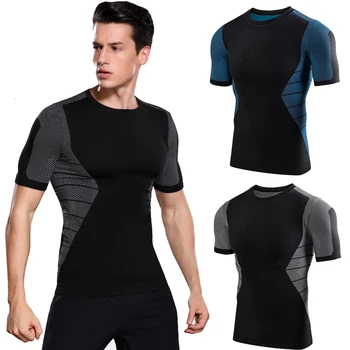 

Men Shapewear Tops Male Compression Shapers Shirt Body Building Underwear Belly Abdomen Slimming T-shirt