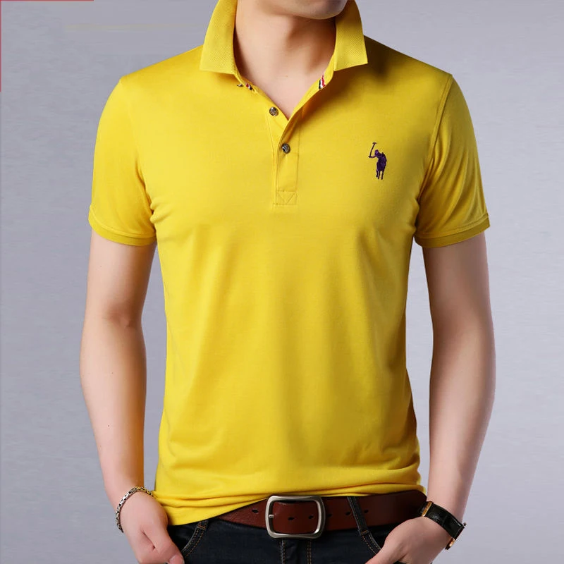Golf Polo Shirts Men Solid Cotton Tops Short Sleeve Polos 2019 Spring Summer Hot Sale Casual Brand Clothing Men's Polo Shirt Golf Polo Shirts Men Solid Cotton Tops Short Sleeve Polos 2019 Spring Summer Hot Sale Casual Brand Clothing Men's Polo Shirt