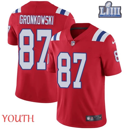 YOUTH Молодежная Детская Новая Англия Rob Gronkowski Патриоты Super Bowl LIII Bound jersey - Цвет: YOUTH