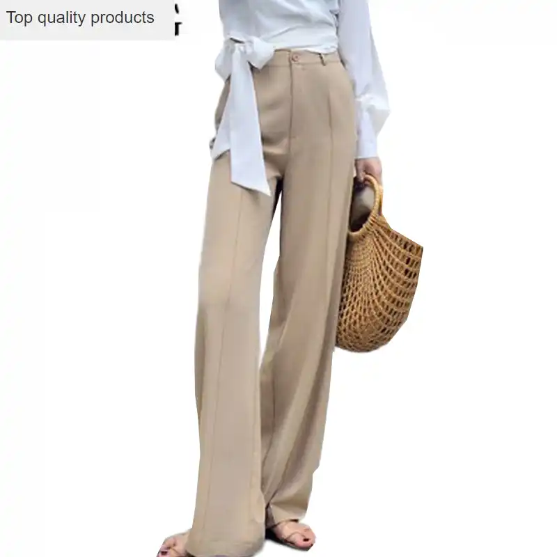 high waisted work pants with bow