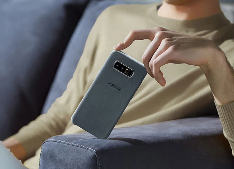 Оригинальный чехол для телефона Samsung с алькантарой Galaxy Note 8 Note8 N9500 N9508 SM N950F
