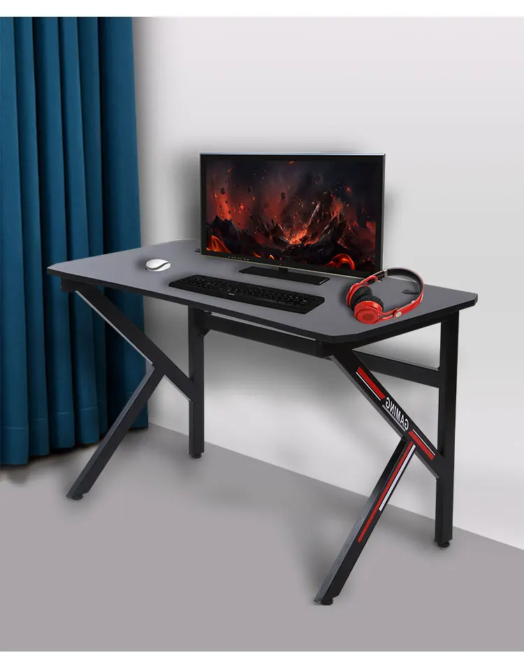 Gaming Desk Large Ergonomic Computer Gaming Table Desktop Gamer Workstation for Home Office with Z Shaped Leg