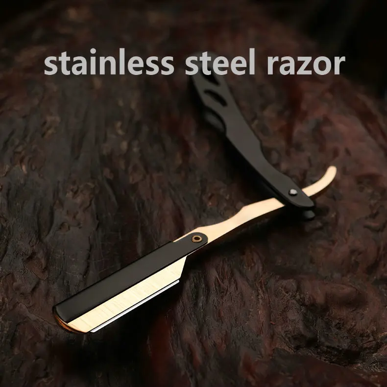 Professional Manual Shaver Straight Edge Stainless Steel Sharp Barber Razor Folding Shaving Beard Trimmer Cutter 3