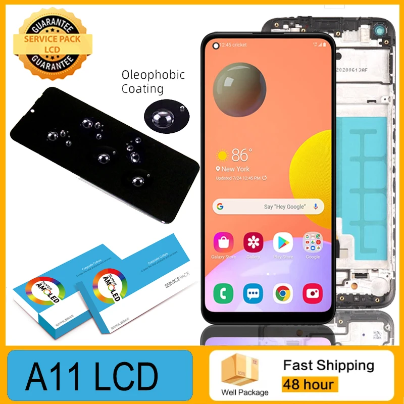 100% Оригинальный Super AMOLED для Samsung Galaxy A11 A115F A115F/DS ЖК-дисплей сенсорный экран