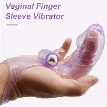 Silicone Vibrating Finger Sleeve Intimate sex products Vaginal Clitoris stimulation finger Massager Bullet Vibrators for Women 1