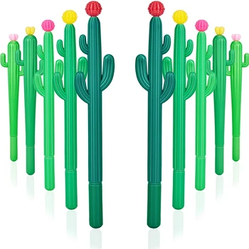 

20 Pcs Cute Creative Cactus Gel Pens Stationery Gift Gel Pen Black Ink Office School Supplies Tools Gift